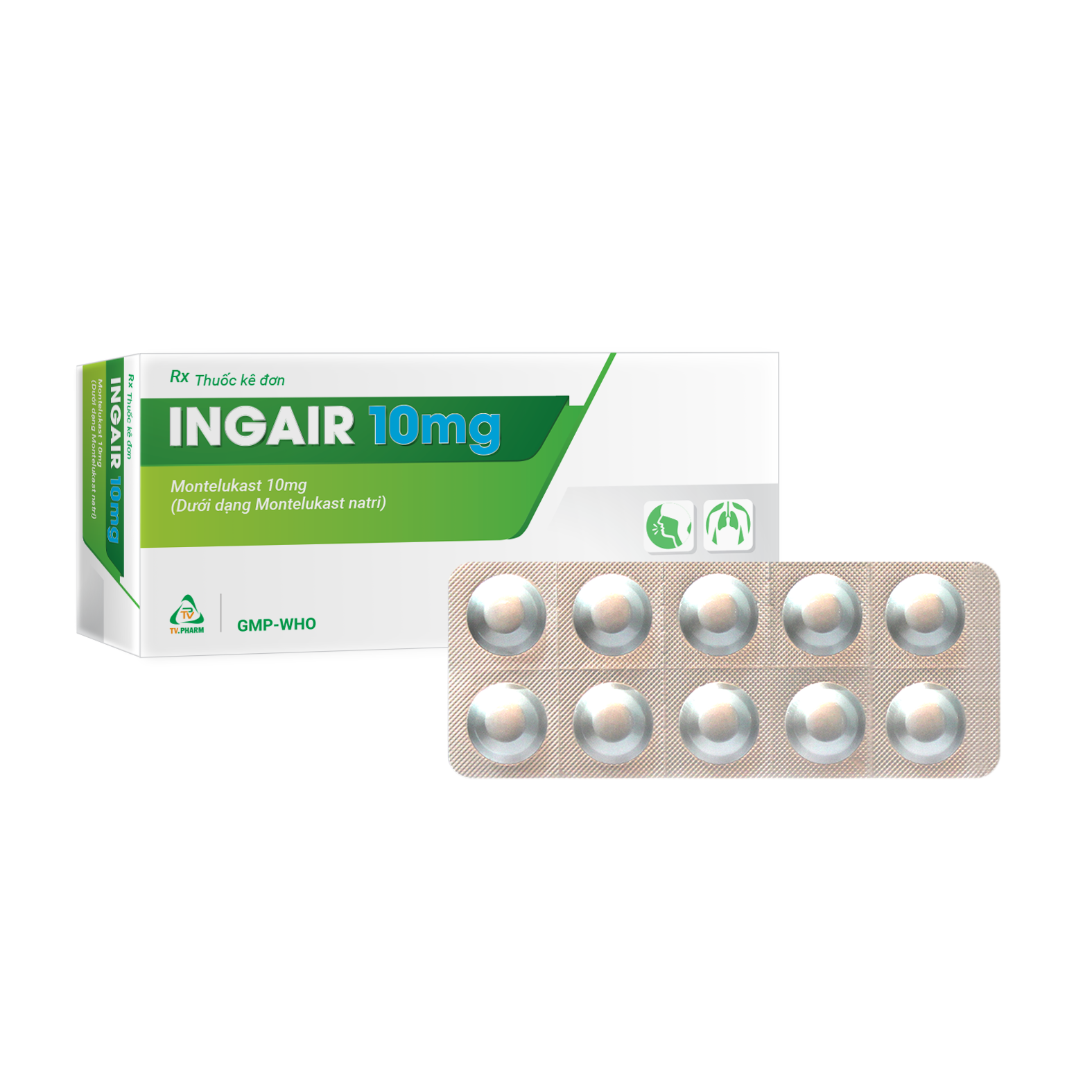 Viên bao phim Ingair 10mg v/10, h/30